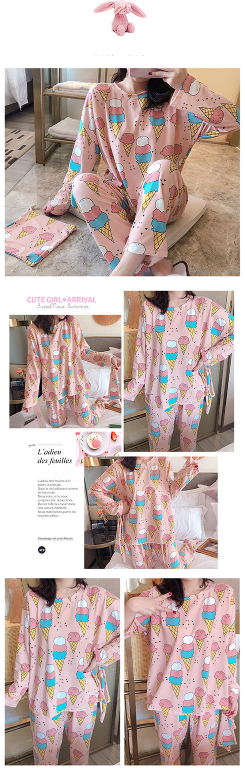 товар из китая cute cartoon long-sleeved sleepwear suit comfortable women p 37/temptation