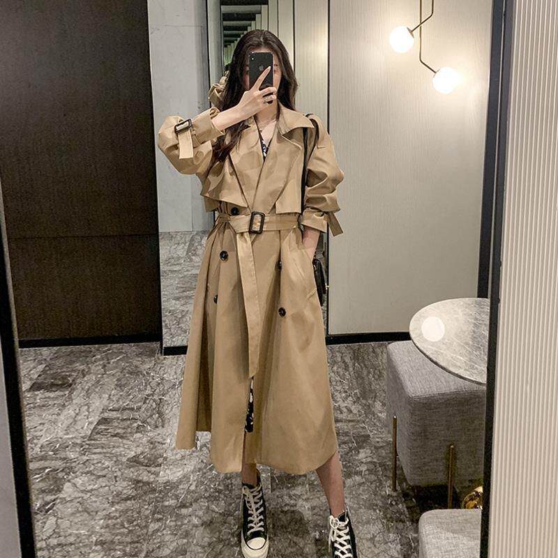 吹风机炫彩贴 turn down collar v neck double breasted nch coat women winte OTHER