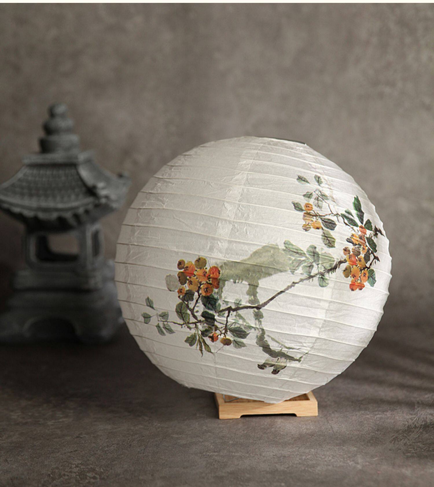 Китайский фонарик 1pc printed flower round paper lantern wedding birthday part