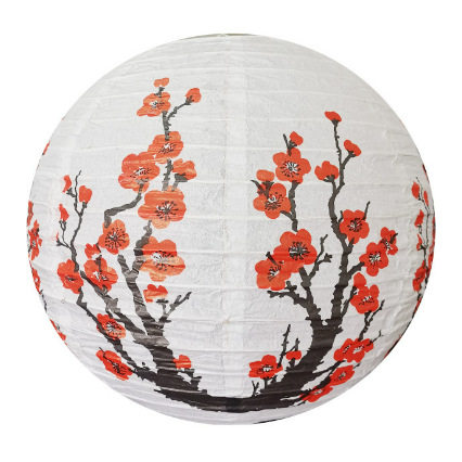 Китайский фонарик 1pc printed flower round paper lantern wedding birthday part