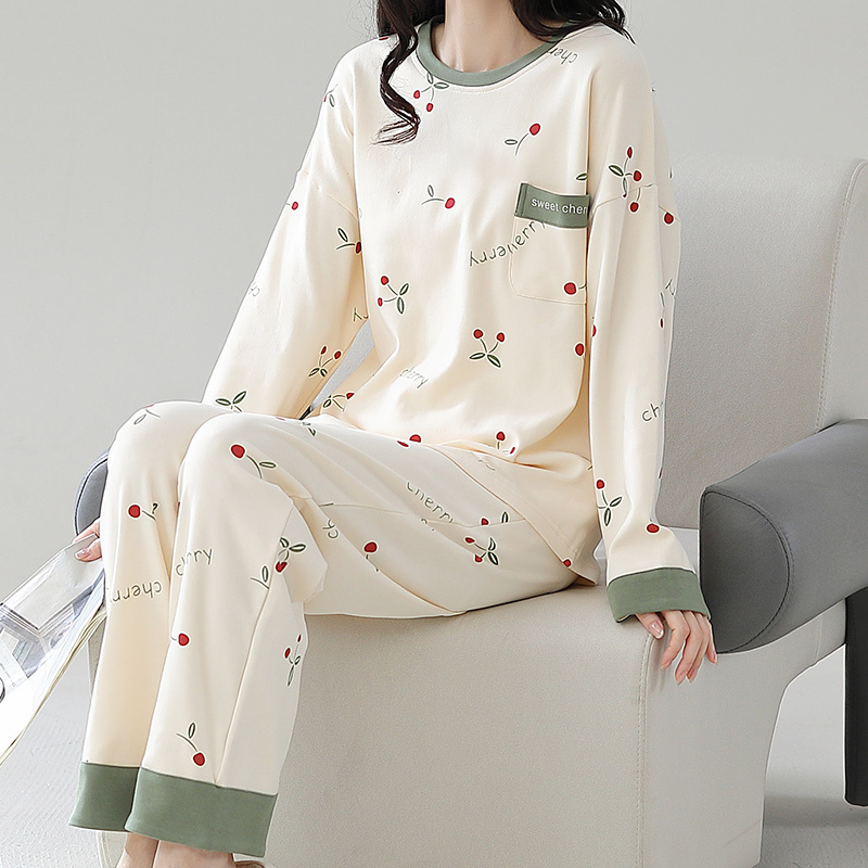 Pajamas for Women, Spring and Autumn Style, 2026 New Model, Pure Cotton, Long-Sleeved, Summer Thin Style, High-End Feel, Plus Size Women's Loungewear Set