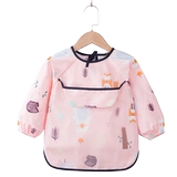 Детский водонепроницаемый нагрудник для еды, осенний хлопковый лонгслив подходит для мужчин и женщин, анти-грязь, с карманом