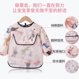 Детский водонепроницаемый нагрудник для еды, осенний хлопковый лонгслив подходит для мужчин и женщин, анти-грязь, с карманом