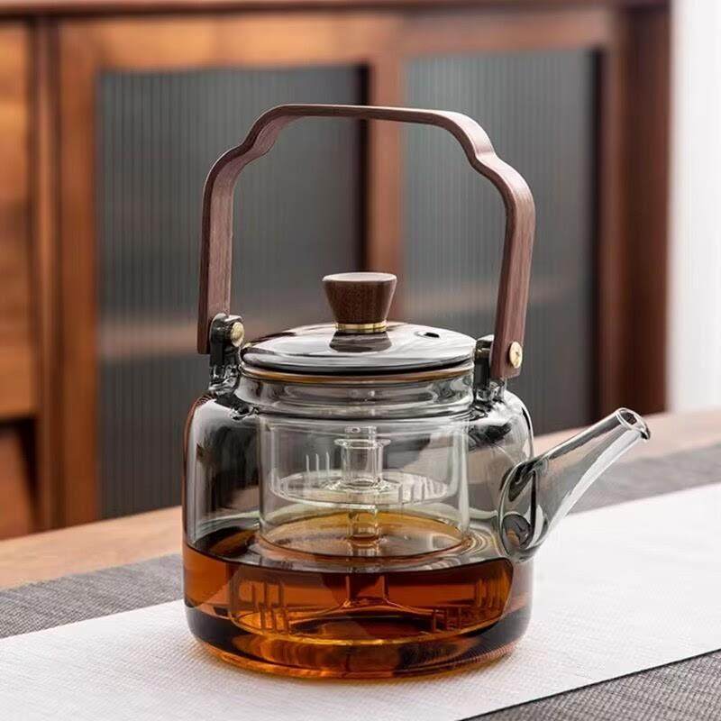 Thickened High-Temperature Resistant Glass Teapot for Boiling Water, Large Capacity Electric Ceramic Stove Teapot, Handle Teapot, Steaming Teapot