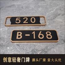 House number plate customized home house number creative custom hotel box private room high-end apartment office high