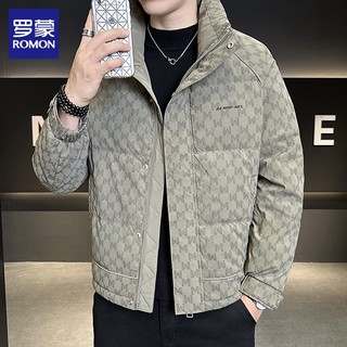 罗蒙短款羽绒服男士冬季新款加厚保暖高级感潮流时尚立领外套男装