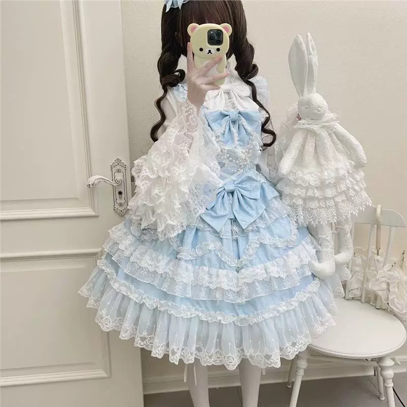 Корейский гриб ~ дизайн Lolita платье великолепное свадебное jsk подвязочное платье для женщин