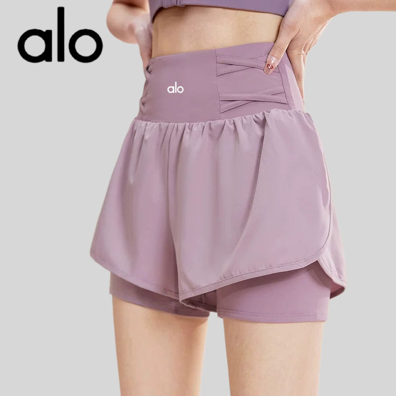 Aio Women's Summer Thin Quick-Dry Running Shorts High-Waisted Butt-Lifting Two-In-One Training Shorts Yoga Pants Aio Women's Summer Thin Quick-Dry Running Shorts High-Waisted Butt-Lifting Two-In-One Training Shorts Yoga Pants