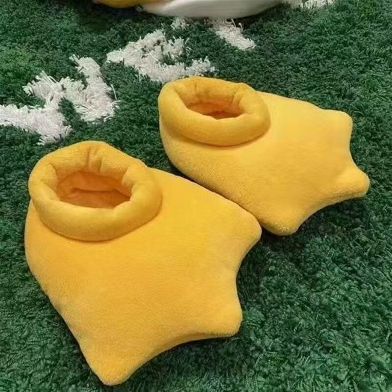 Penguin Paw Slippers for Autumn and Winter, Unisex, Fleece-Lined, Thickened, Closed Heel, Multi-Color, Popular Home Slippers in Large Sizes