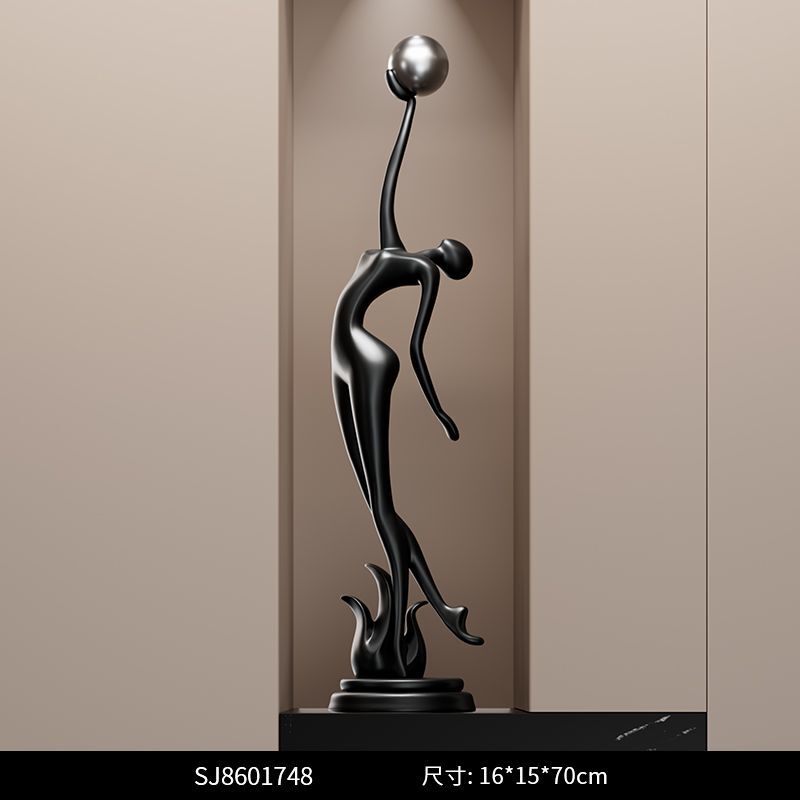 Light Luxury Entrance Hall Ornaments, Vertical Abstract Art Figures, Living Room Niches, Slender Decorations, Italian-Style High-End Artistic Sense Light Luxury Entrance Hall Ornaments, Vertical Abstract Art Figures, Living Room Niches, Slender Decorations, Italian-Style High-End Artistic Sense