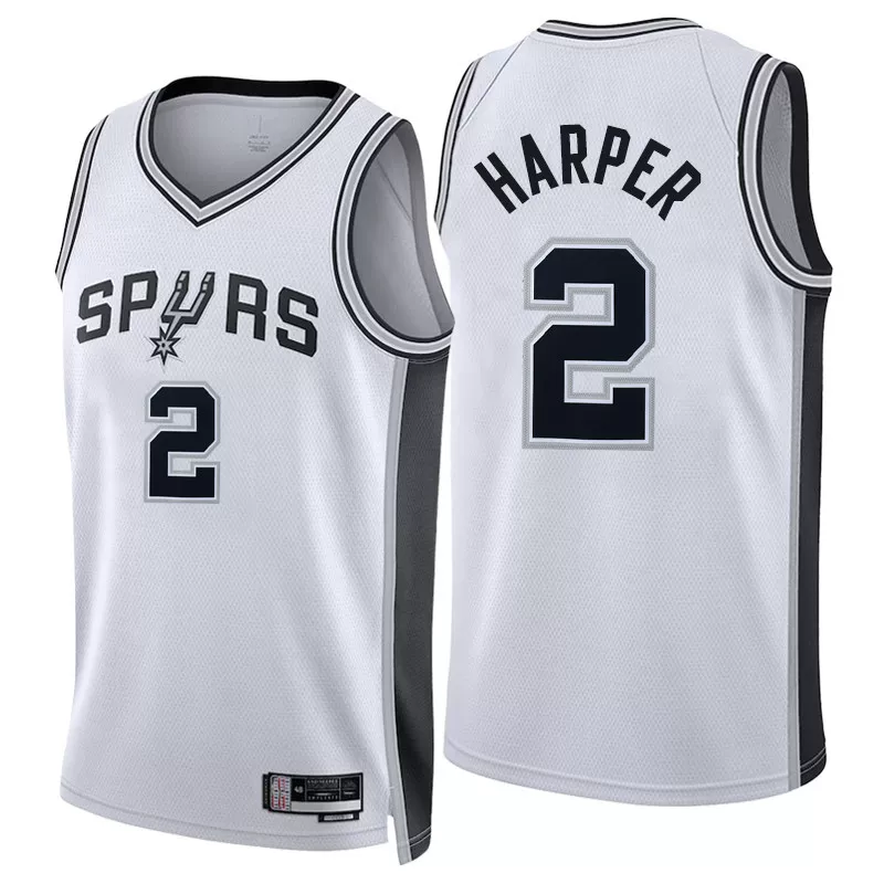 Футболка баскетбольная Spurs 25-26 Джерси №1 Венбан Яма 4 Фокс 3 Келден Вассел Униформа фан-издание штаны