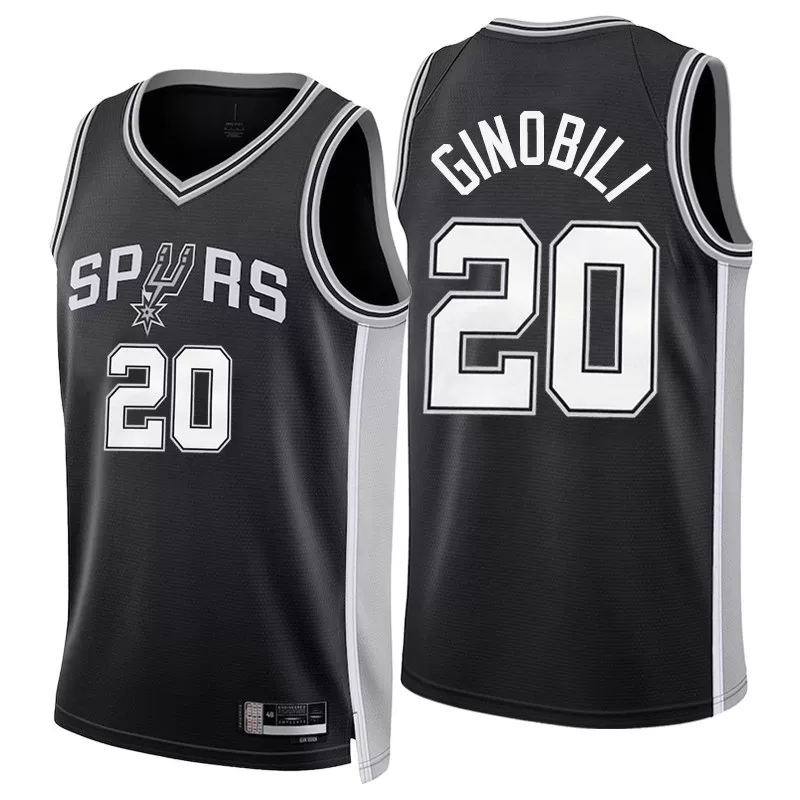 Футболка баскетбольная Spurs 25-26 Джерси №1 Венбан Яма 4 Фокс 3 Келден Вассел Униформа фан-издание штаны
