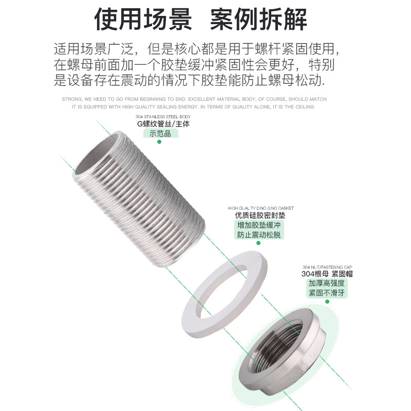 304不锈钢根母法兰并帽:加厚六角,4分薄螺母英制1/2寸水管紧固帽,让你的管道工程从此无忧!-螺母-淘宝好物网