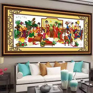 【クロスステッチ完成品】红楼群芳图 クロスステッチ完成品】红楼群芳图