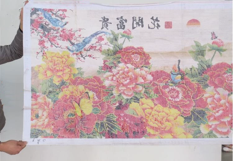 Cross stitch handmade xong nở hoa đang nở hoa hoa mẫu đơn sắc nét hai mét tranh phòng khách mới - Công cụ & phụ kiện Cross-stitch