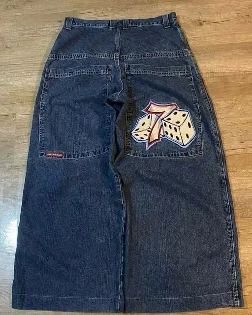 JNCO JEANS Y2K HARAJUKU хип-хоп тигр графика ретро черные