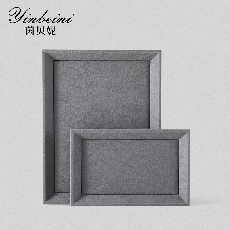 Yinbeini High-End Microfiber Jewelry Display Tray for Showcasing Earrings, Bracelets, and Accessories