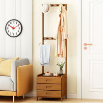 Sizhuge floor-standing solid wood bedside table storage storage cabinet modern household simple multi-layer small mini bed