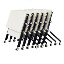 Training institution folding table conference table long table desk and chair combination splicing with pulleys removable for easy storage