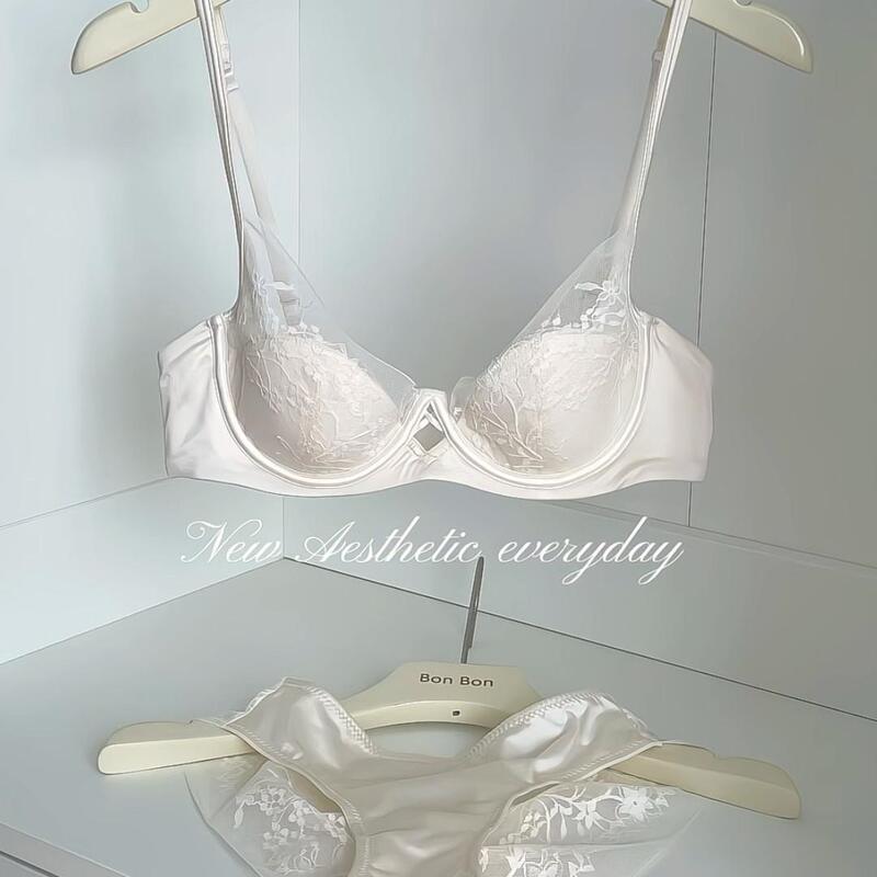 Atmospheric Fairy Lingerie ~ French Lace Embroidered Bra for Layering + Pure and Sexy Underwear Set!