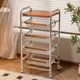 Imported Japanese small cart storage rack living room floor-standing mobile kitchen fruit and vegetable storage multi-functional home dining side cabinet