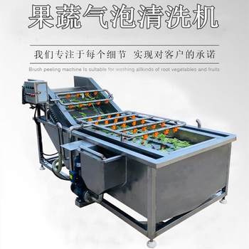Root vegetable cleaning machine, american ginseng automatic cleaning machine, shandong fruit and vegetable cleaning line manufacturer