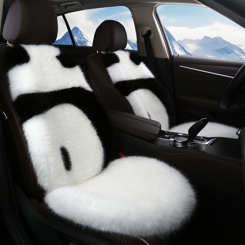 2023 New Winter Wool Car Cushion Plus Suede Thickened Warm Seat Cushion Plush Cartoon Car Mat Lady Generic-Taobao