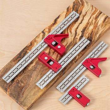 Cross-Border Woodworkers Edge Rule Angle Ruler 90 Degree 45 Degree Ruler Level Angle Ruler Woodworking Ruler