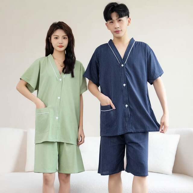 Moxibustion suit for women, pure cotton front and back cardigan, special TCM physiotherapy suit with back buckle, head therapy massage, steaming and fumigation suit