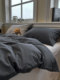 Four-Piece Set of Pure Washed Cotton Bedding, Duvet Cover, Bed Sheet, Fitted Sheet, Double Spring and Autumn Student Dormitory Three-Piece Set