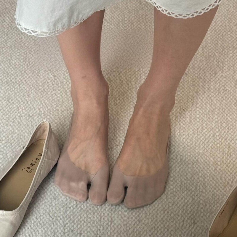 Cp Socks for Toe-Separated Shoes~New Nude Color Series Foundation-Like Lightweight Breathable Silicone Non-Slip No-Slip Heel Toe-Separated Boat Socks
