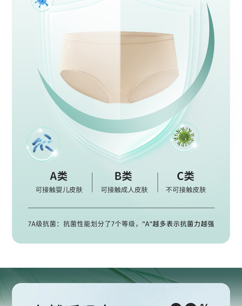 女三角裤 hr赫莲娜内裤女80支兰精莫代尔女士内裤7a抗菌底档中低腰三角透气