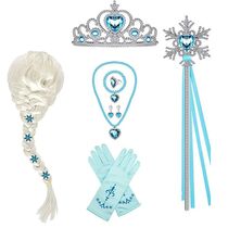 Elsa Princess Accessories Gloves Wand Crown Jewelry Set Elsa