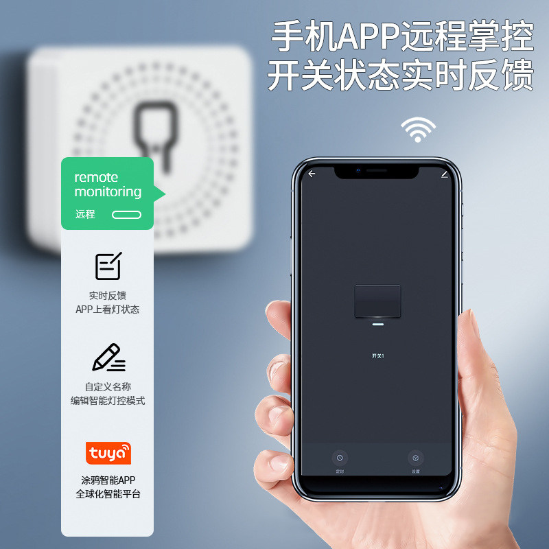 Tuya Smart Wifi Switch Micro Remote Dual Control Switch App Voice Remote Control Wireless Switch