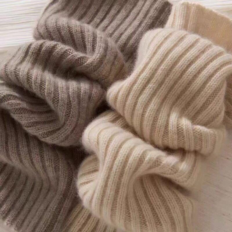 Warm Leg Warmers 100% Wool Thickened Socks for Women, Autumn and Winter Ankle Protection, Calf Protection, Slouch Socks, Mid-Length, Versatile and Slimming
