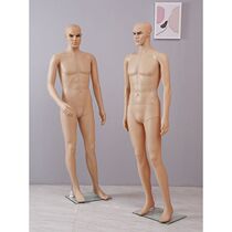 Clothing store model props for men and women full-body fake human skin color ethnic simulated facial features clothes window display