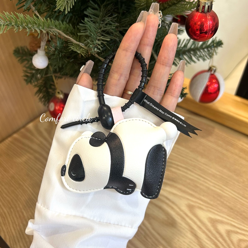 Handmade Leather Resin Christmas Tree Pendant ins Style Bag Charm Couple Bag Accessory Gift Trendy