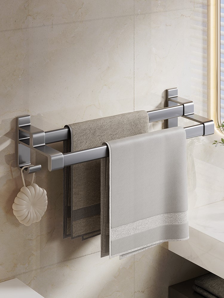 太空铝毛巾架、浴室里的轻奢新宠。