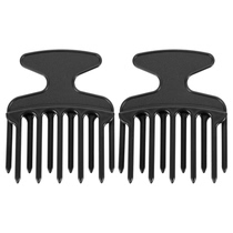 2pcs Large Fork Shape Comb Wide-tooth Rib Comb Hair Pick Com