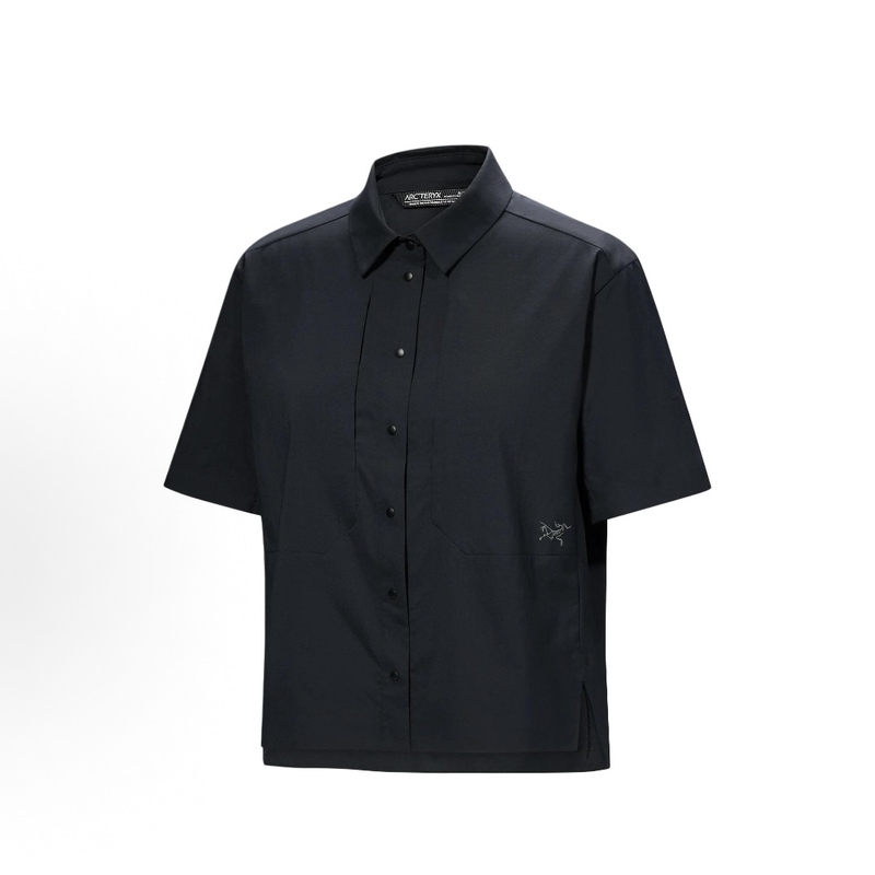 Small Black Box Arcteryx Sima Embroidered Brand Logo Sun Protection Lightweight Short-Sleeved Shirt T-Shirt for Women Small Black Box Arcteryx Sima Embroidered Brand Logo Sun Protection Lightweight Short-Sleeved Shirt T-Shirt for Women