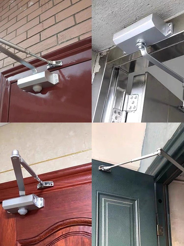 Automatic Door Opener Hydraulic Soft-Close Silent Home Wooden Door Iron Door 90-Degree Positioning Commercial Home Fire Door Closer