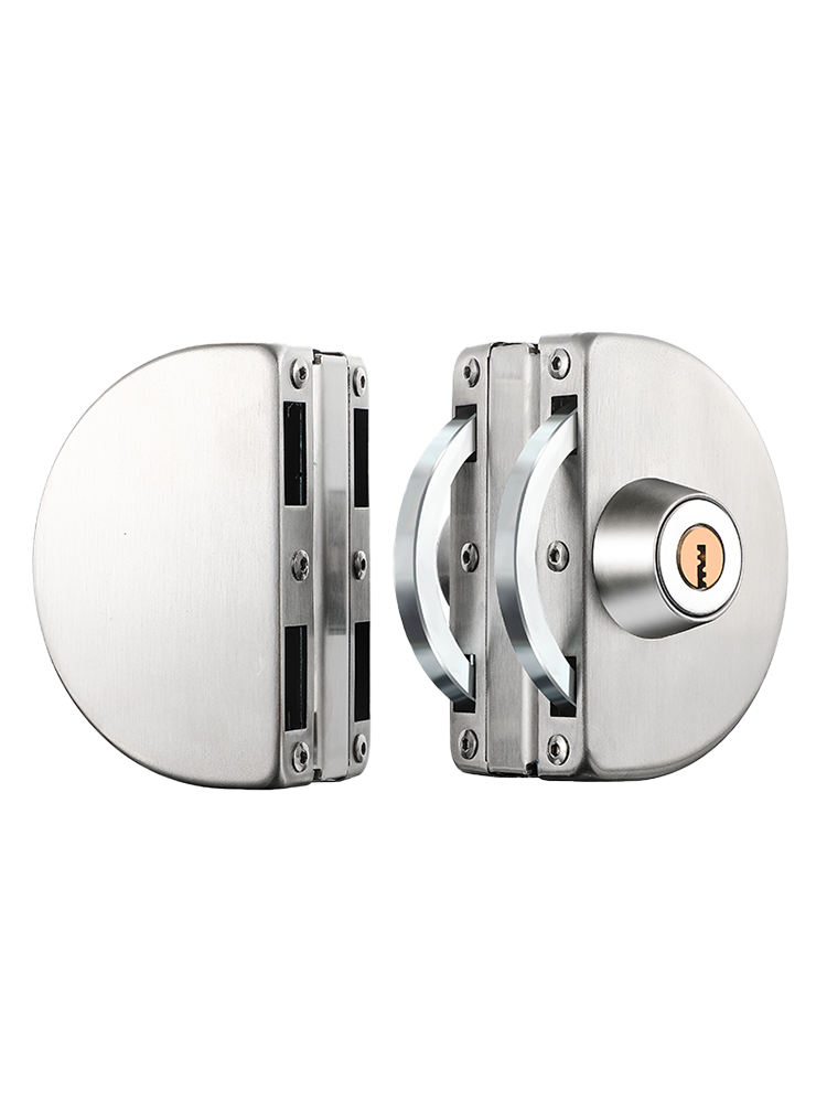 Glass Door Lock Without Drilling, Glass Door Lock for Double Doors and Single Doors, No-Drill Glass Lock, Shop Sliding Double Door Lock
