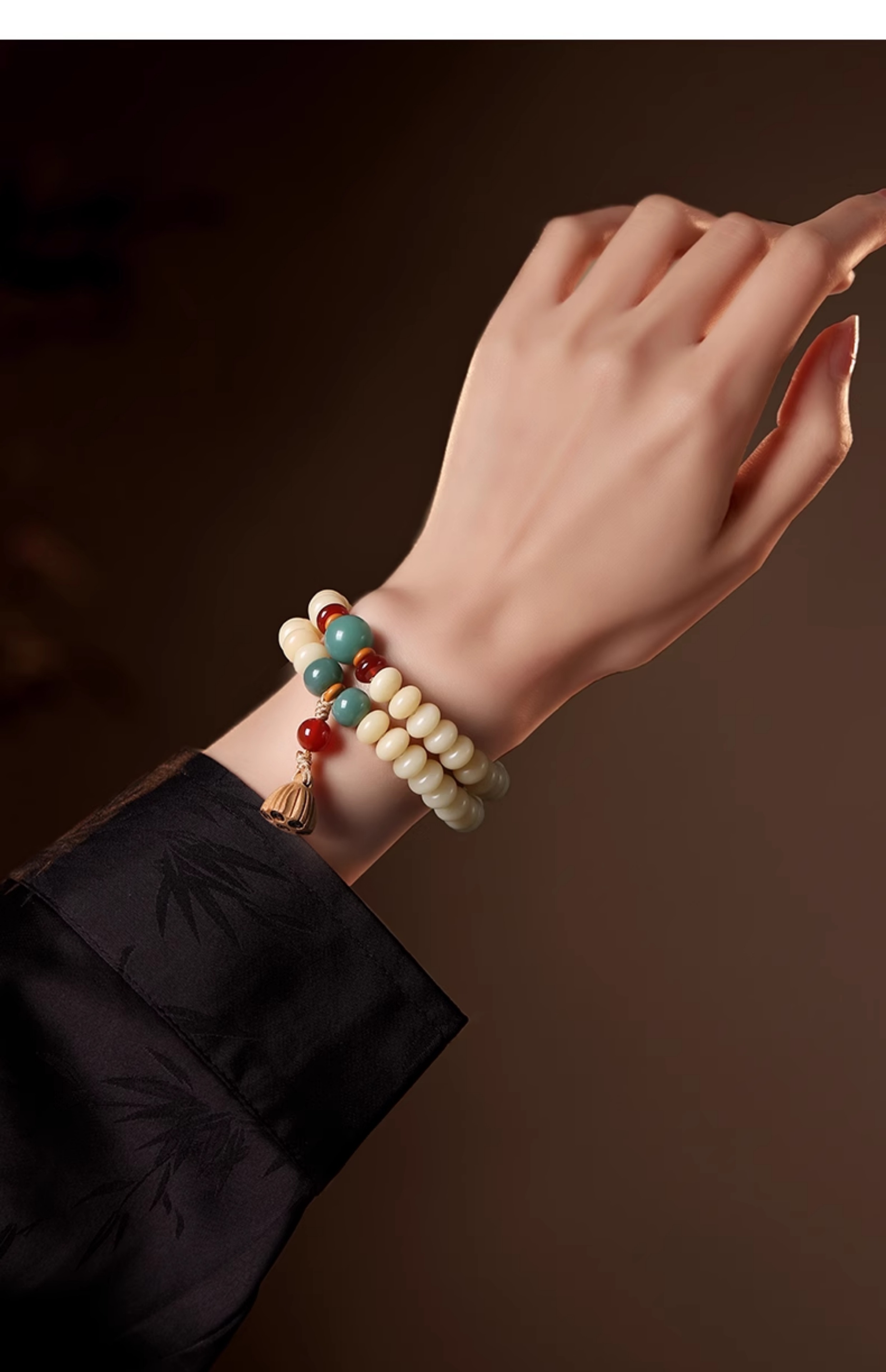 普陀山 奶豆菩提手串 多重优惠折后¥54.82顺丰包邮 淘金币可抵扣2.2元