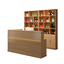 Hotel bar cashier counter wine cabinet integrated front desk reception desk shop small beauty salon commercial cash desk