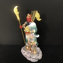 Factory direct sales solid white marble Guan Er Ye Buddha statue Wu Cai Shen Ye Kowloon Guan Gong Buddha statue ornaments Guan Gong