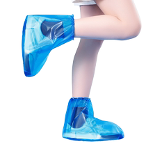 Disposable rain shoe covers waterproof rainy days thickened anti-slip universal boot covers wear-resistant plastic raincoats foot covers for men women and children