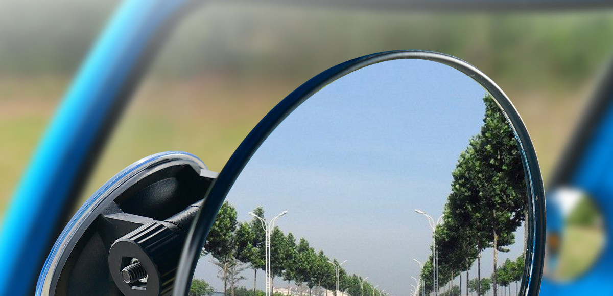 Suction Cup Electric Tricycle Rearview Mirror, Large Field of View, Convex Reversing Mirror, Reflector, Round Auxiliary Mirror, Universal for Four Wheels
