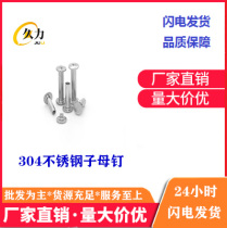 304 stainless steel flat head primary-secondary nail ledger This nail pair of lock primary-secondary screw M2M3M4M5 primary-secondary ledger rivet