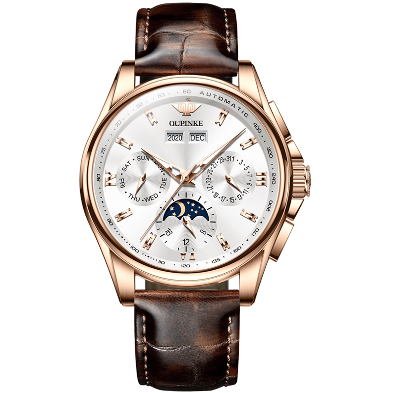 2026 New Model Swiss Genuine Original Imported Patek ­ Feili Watch Men's Automatic Mechanical Watch Hollow-Out Men's Watch