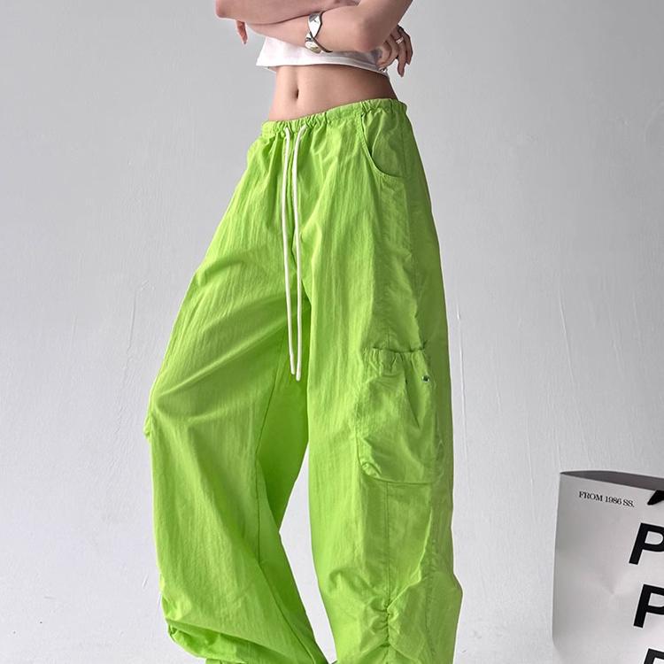 British Dhwa Quick-Drying Sports Pants for Women 2026 Spring and Autumn New Banana Straight-Leg Pants American-Style Workwear Sweatpants Wide-Leg Pants